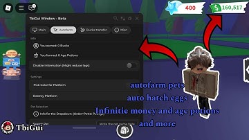 Roblox adopt me auto farm pets, autohatch eggs and more, infinite bucks and age potions script/hack
