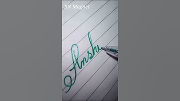anshika🥰 name- in ultrabeautifulcursive writing✍️#calligraphy#shorts#viral#youtubeshorts#trending 🔥🔥