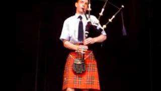 Andrew playing a bagpipe solo