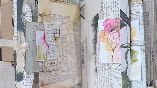My latest finished journal full of layers and pockets