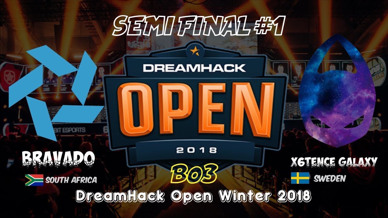 LIVE: Bravado vs x6tence Galaxy - DreamHack Open Winter 2018 - Semifinals - CS:GO