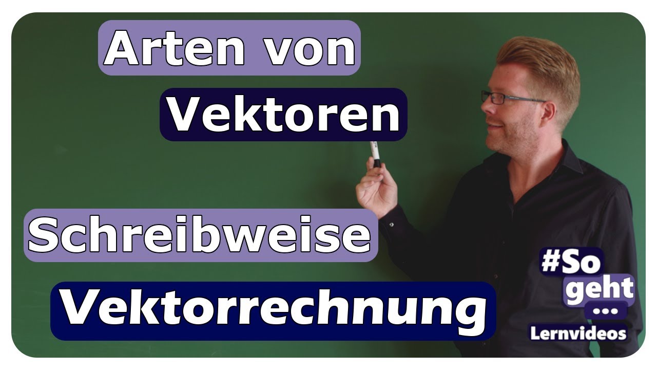 Vorschaubild zum Lernvideo "Arten von Vektoren - Vektoren - einfach und anschaulich erklärt"