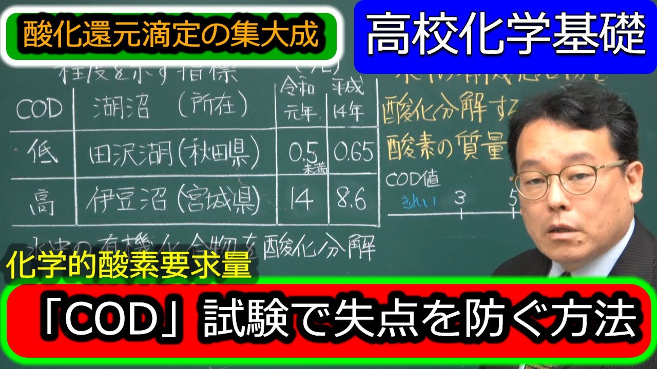 ＣＯＤ　化学的酸素要求量　河川　計算　化学　酸化還元反応　高校化学　エンジョイケミストリー　323207