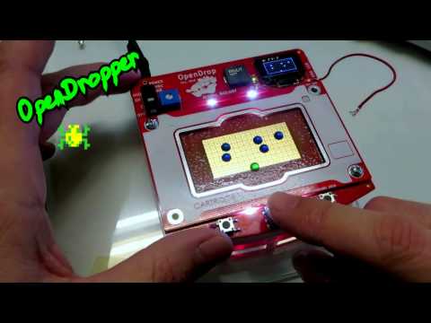 OpenDropper - Frogger 8bit Game su Digital Microfluidics Device