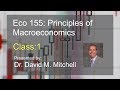 Eco 155: Principles of Macroeconomics Class 1