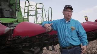 Using a Corn Reel to Harvest Down Corn