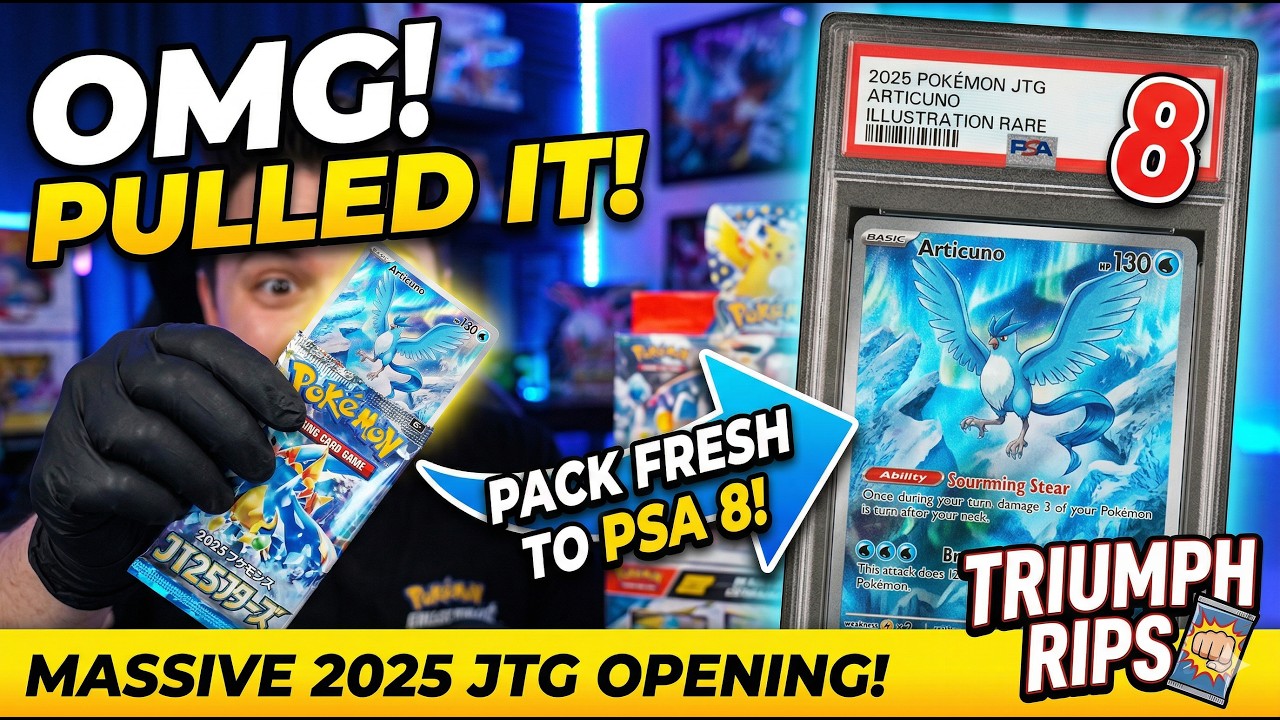 INSANE PULL! 2025 Articuno Illustration Rare (PSA 8) 🔥 Pokemon