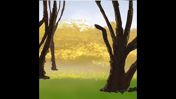 Digital Art made easy [ woodland landscape on procreate Timelapse]