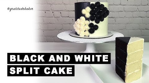 Half and Half/Two-tone Cake - Black and White Cake - Mirrored Image Cake | Gratitude Baker