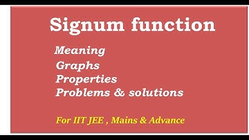 signum function||sgn(x)||function||calculus