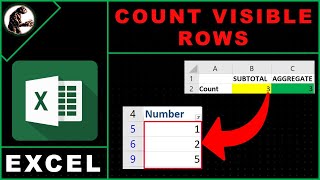 How to Count Visible Rows in a Filtered List in Excel Profile
