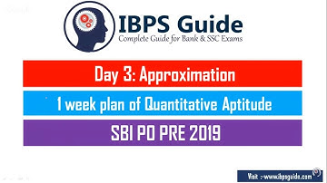 DAY 3 | APPROXIMATION  |1 week plan | SBI PO PRE 2019 | By Yashraj Sir