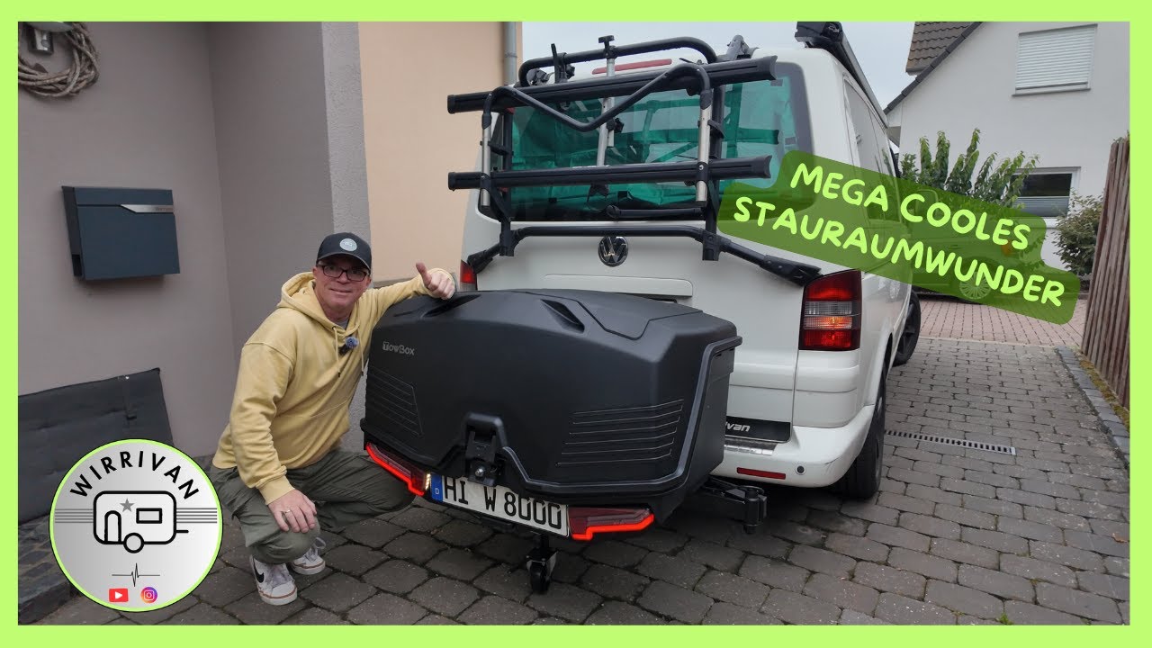 Tolle Stauraumlösung für jeden Camper Van/Kasten !!! Die Transportbox TowBox V5 Swing von Rameder