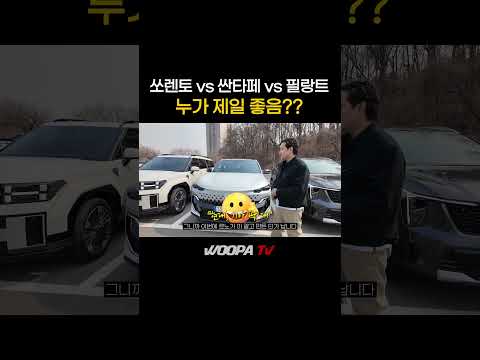 <strong>쏘렌토</strong> vs 필랑트 vs 싼타페 최고의 중형 SUV 하이브리드.?!