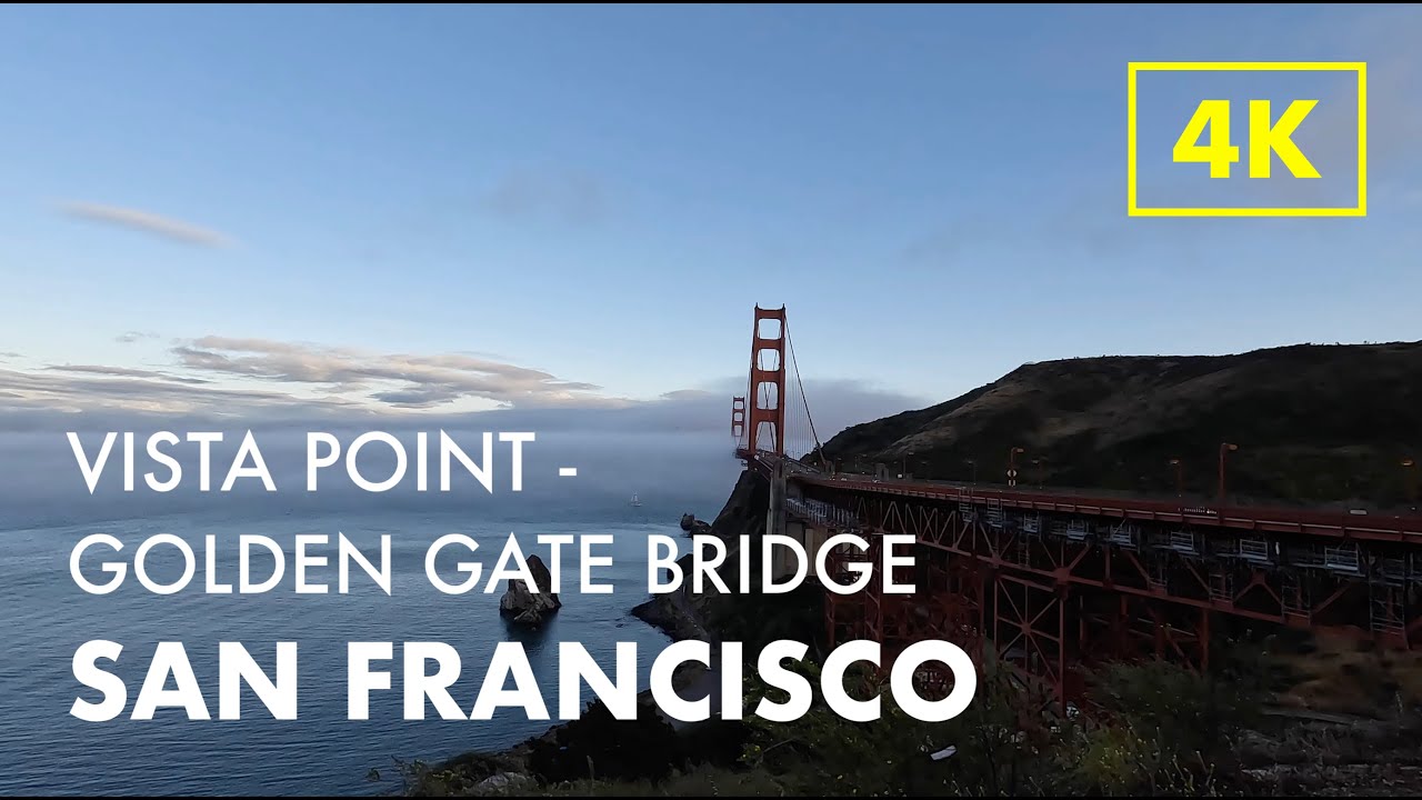 SAN FRANCISCO | Vista Point to Golden Gate Bridge | 4K Drive