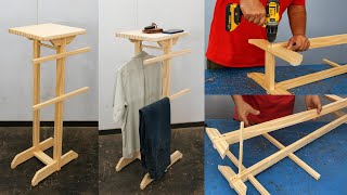 Perchero de madera fácil de construir y muy práctico - Tutorial de carpintería