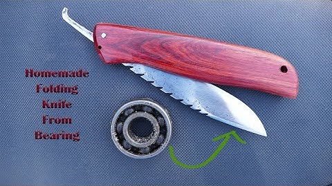 Making A Friction Folding Knife From Bearing And Red Wood (Homemade Knife)