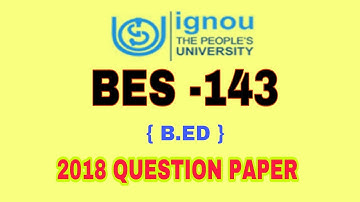 BES - 143 question paper