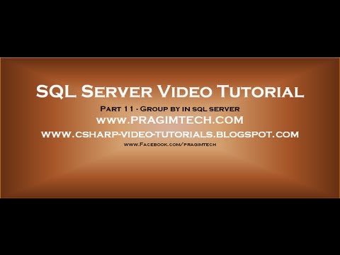 Group by in sql server - Part 11