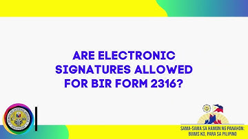 FAQs about BIR form 2316