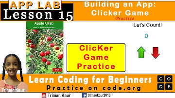 Building an App: Clicker Game Practice | App lab lesson 15