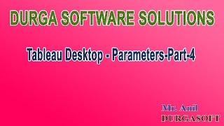 Tableau Desktop Parameters Part 4