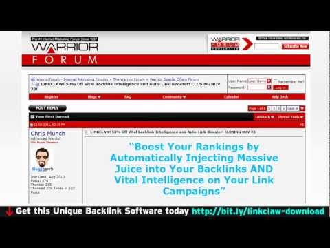 Linkclaw Warrior Forum (WSO) - 50% OFF! Limited Time Offer!
