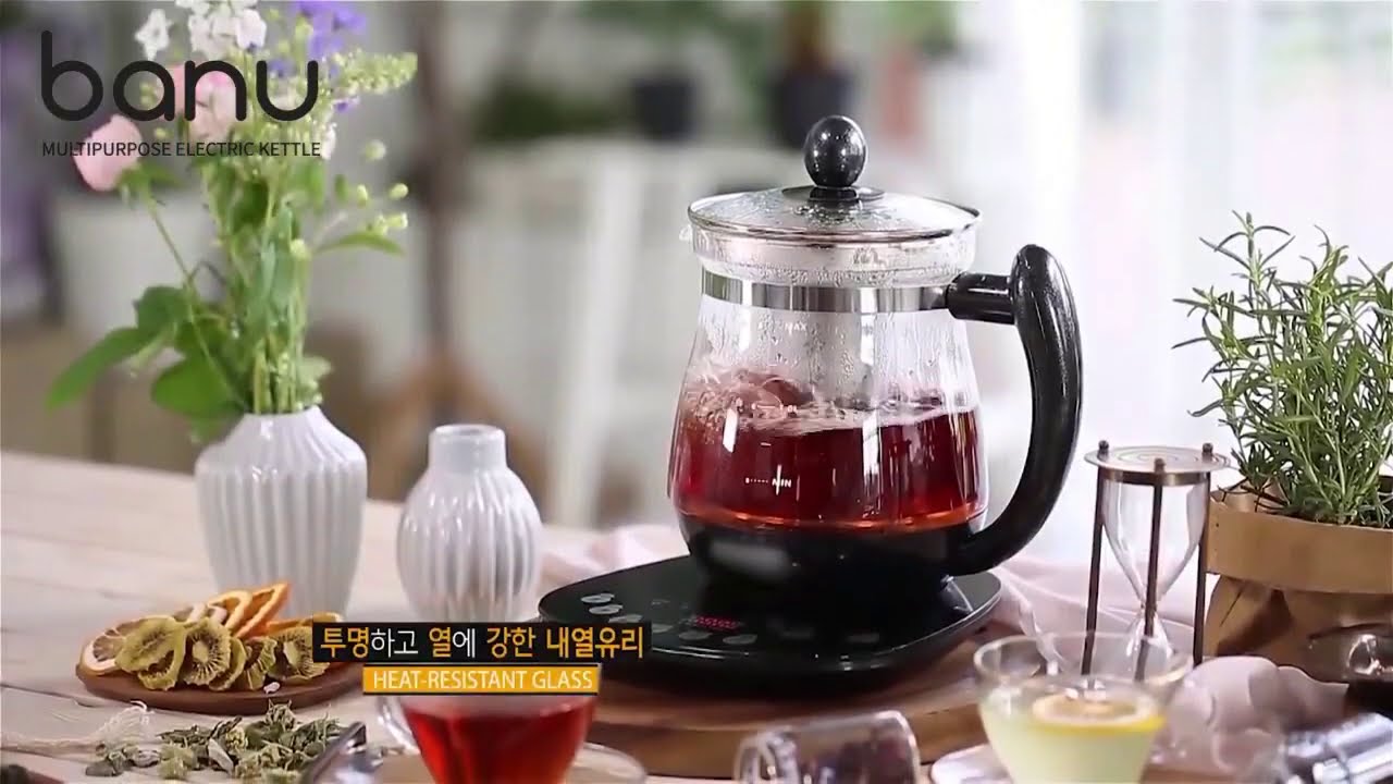 SALE] Banu Smart Teapot BANU Electric Tea Kettle 1.8L Glass Teapot