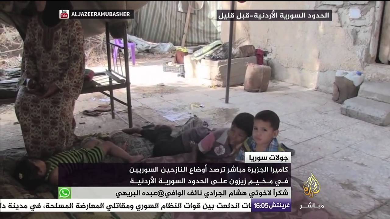 أوضاع النازحين السوريين في مخيم زيزون على الحدود السورية الأردنية