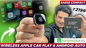 Wireless Apple Carplay & Android Auto Adapter | 2 in 1 Tune Wired to Wireless Car Receiver