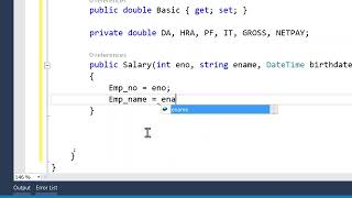 तृतीय सेमेस्टर बीसीए एसईपी - सी# - बी2 - क्लास "वेतन" को परिभाषित करने और वेतन की गणना करने के लि... screenshot 1