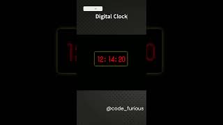 Digital clock #html #html5 #css #css3 #webdev #clock #digitalclock #javascript #js #webdevelopement