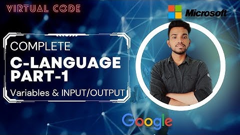 Variables & Input/Output  | PART-1 | Complete C- language | VIRTUAL CODE