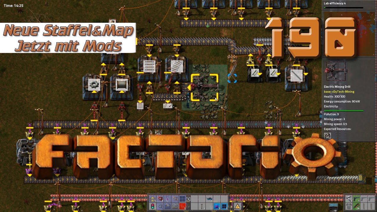 Factorio #190 Die neue Mauer Dytech F-Mod Treefarm Industrie und Fabrik ...