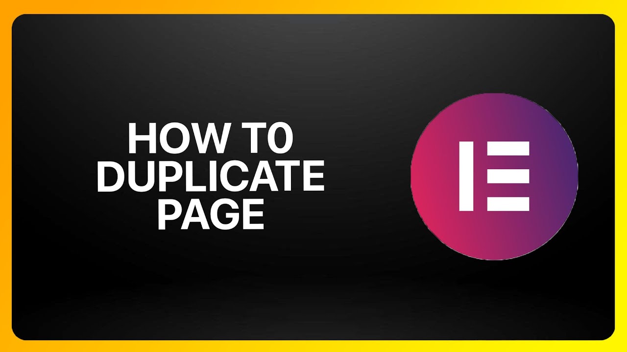 How To Duplicate Page In Elementor Website Builder ! Tutorial - YouTube