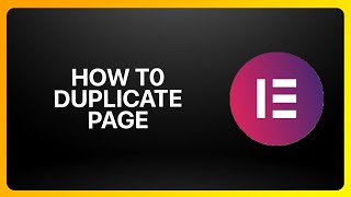 How To Duplicate Page In Elementor Website Builder ! Tutorial