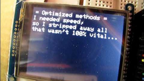 Fast Draw - Ili9325 TFT LCD Optimization