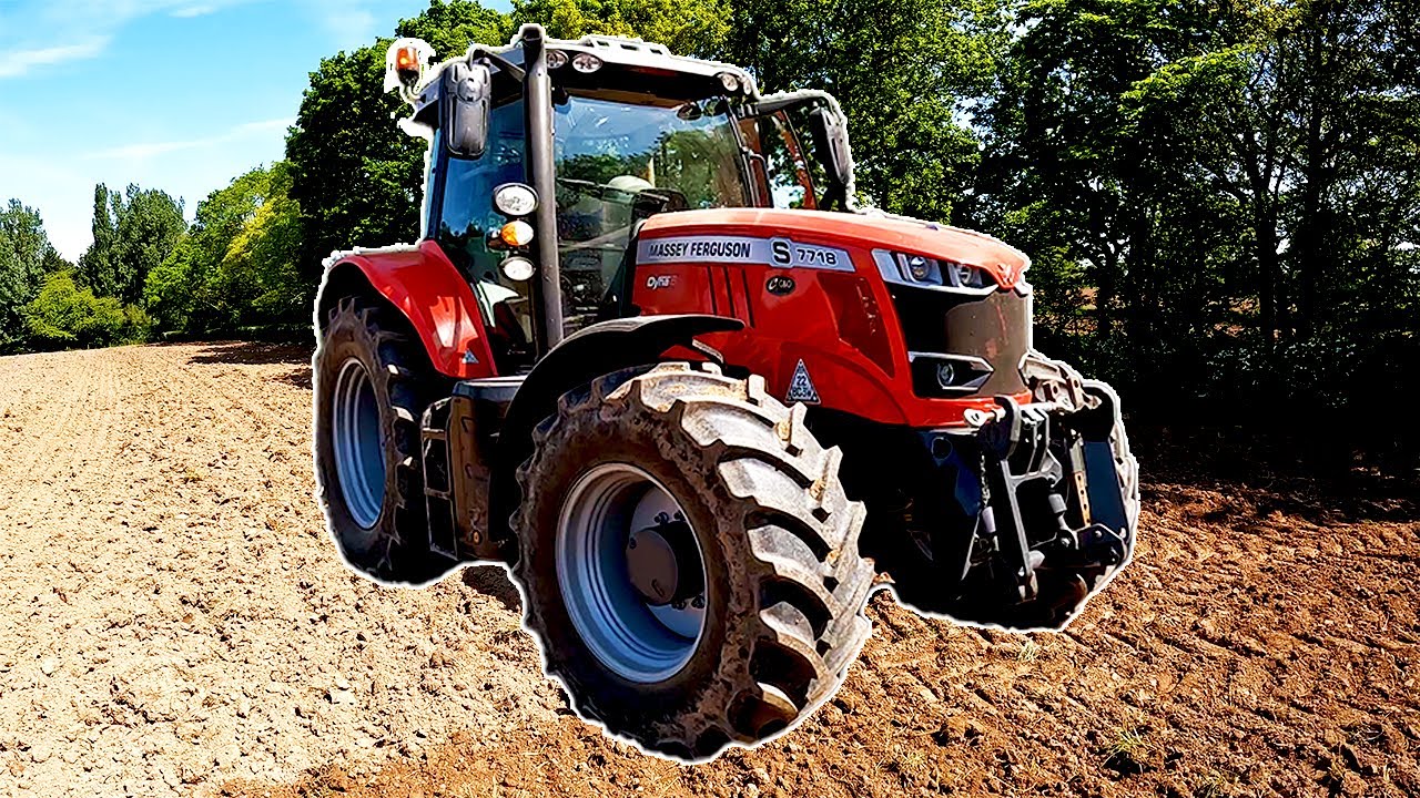 MASSEY FERGUSON 7718S POWER HARROWING!