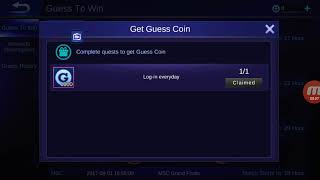 Cara Mendapatkan Guess Coin Mobile Legends , Kegunaan Guess Coin Mobile Legends .