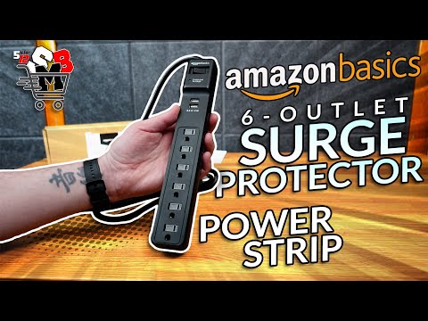 Amazon Basics 6-Outlet Surge Protector Power Strip