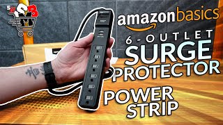 Amazon Basics 6-Outlet Surge Protector Power Strip