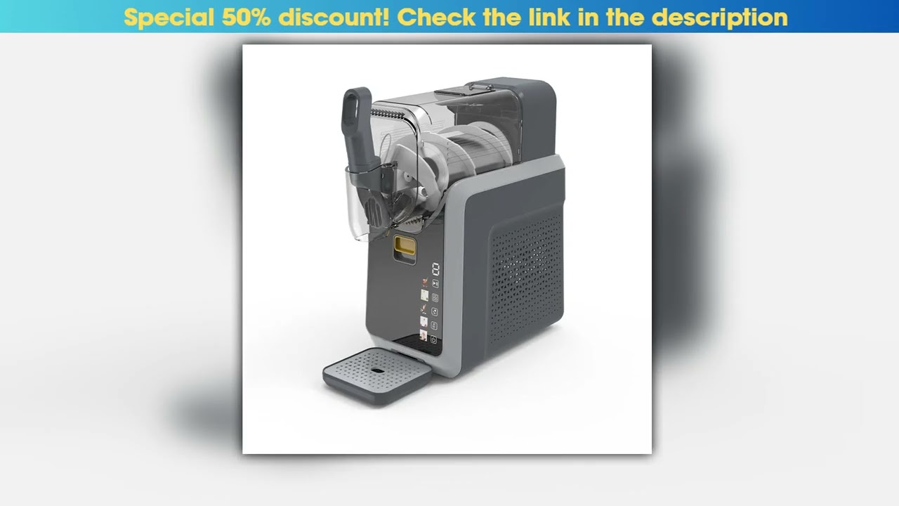 AutoClean Snow Cone Machine Compact SlushSmoothie Maker for Home Dorms OneTouch Ice Shaver with