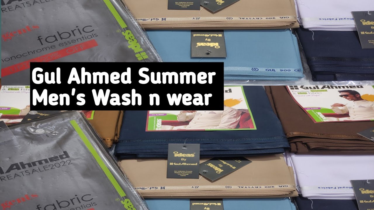 Gul Ahmed Men's Summer Wash n Wear Very high Quality Fabric 😍 