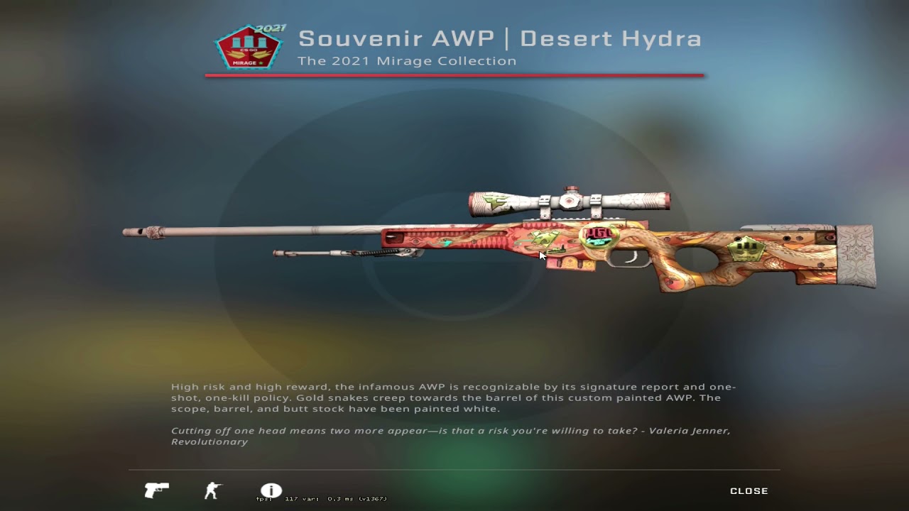 FIRST SOUVENIR AWP DESERT HYDRA CSGO - YouTube