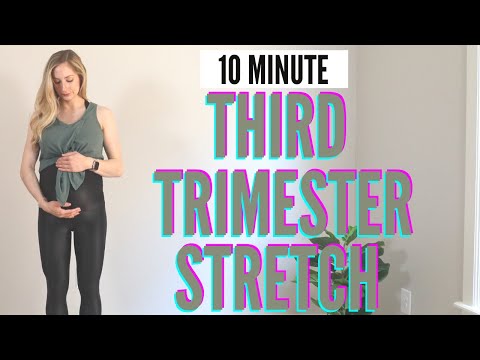 10 Minute Third Trimester Pregnancy Stretch + Mobility - relieve tight muscles during pregnancy