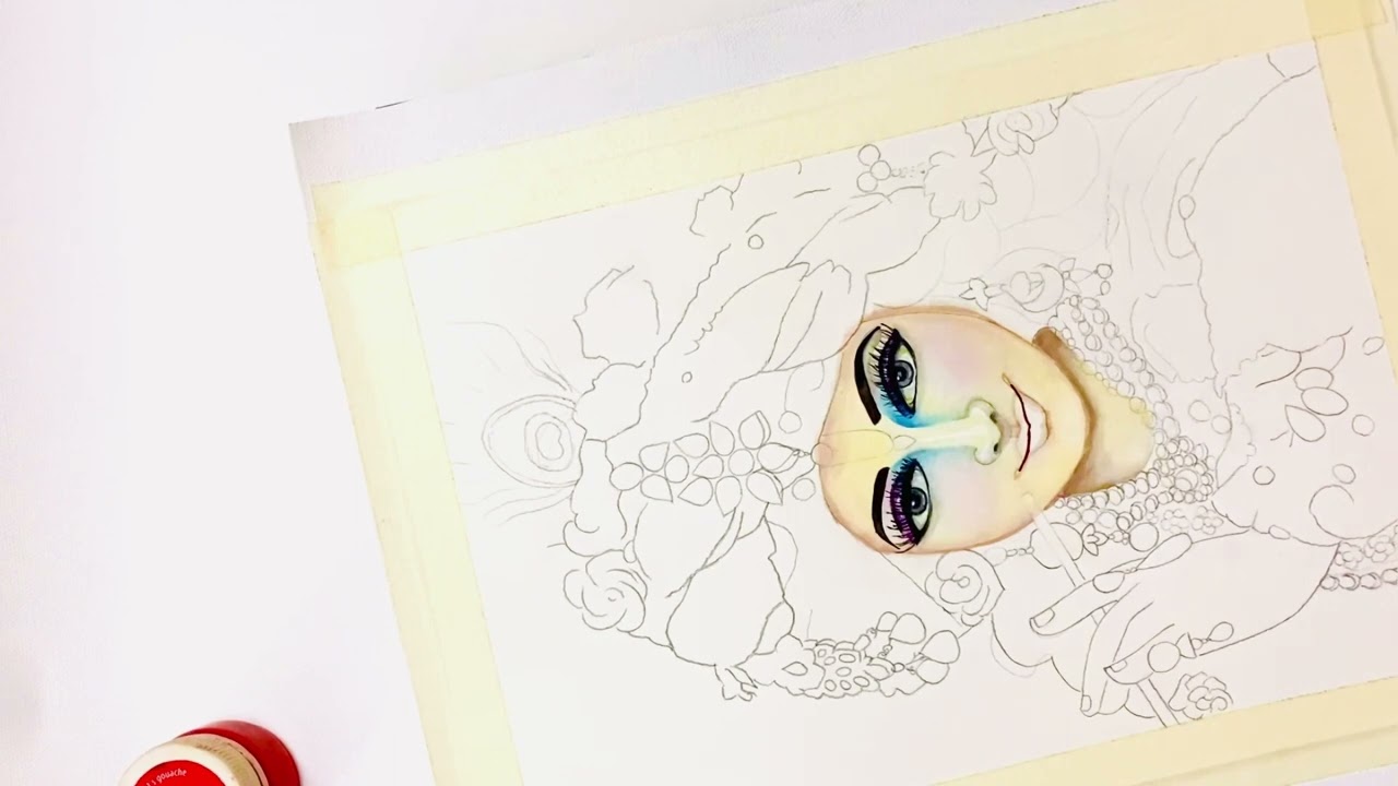 Krishna painting in easy steps…