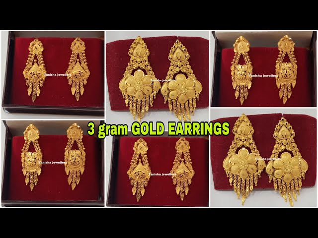 Tops 3 Gms | Gold earrings designs, Gold jewellery design necklaces, Gold  earrings for kids