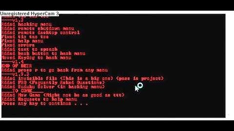 Batch File Menu