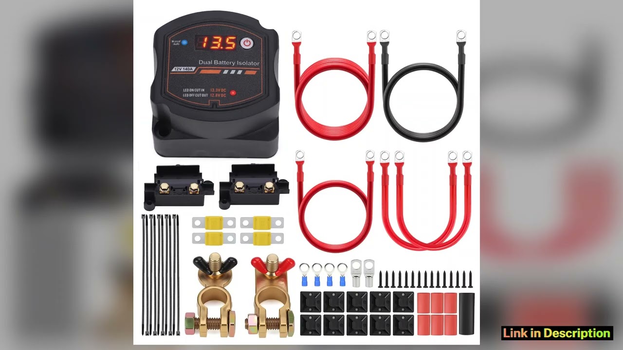 New Smart Dual Battery Isolator 12V 140A Waterproof Digital Voltage Sensitive Relay VSR Switch For