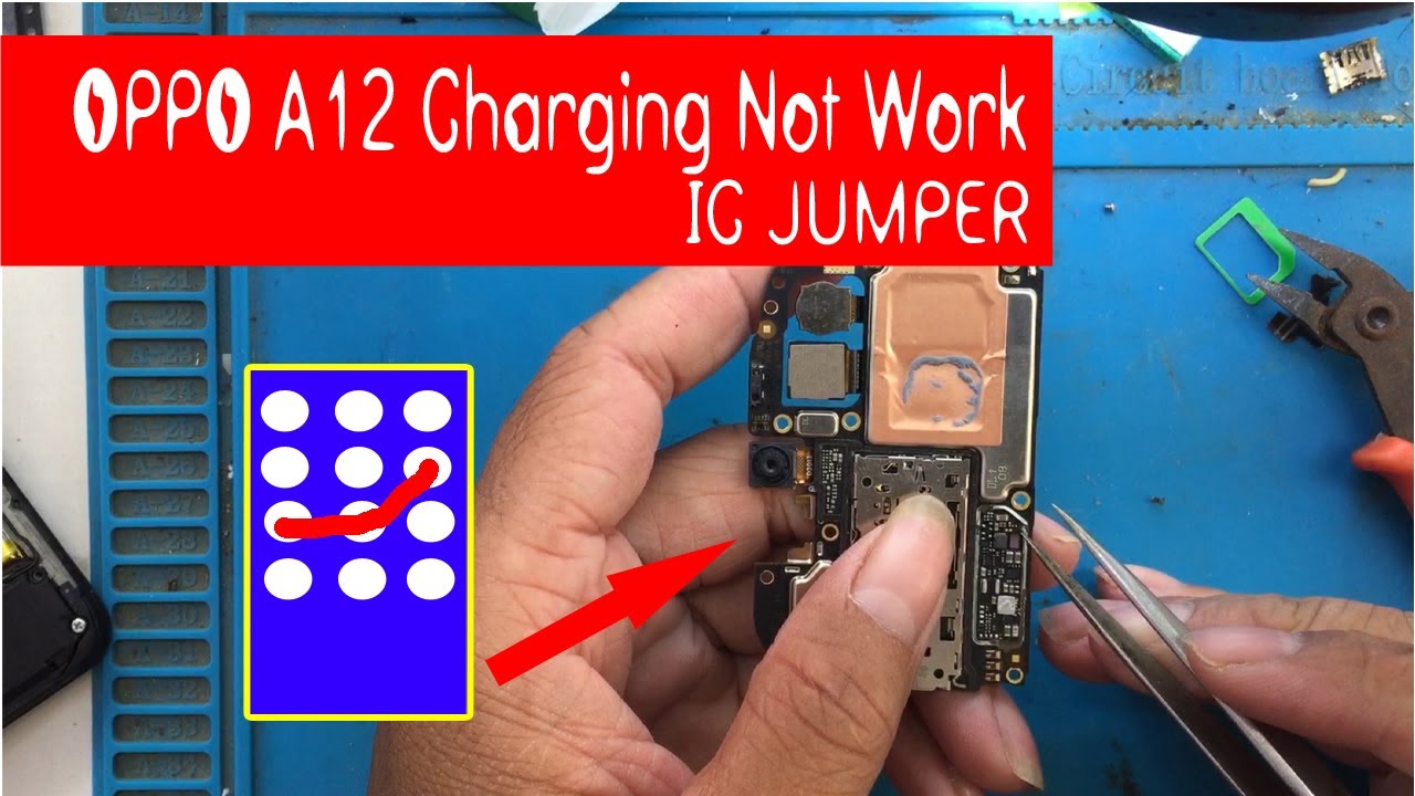 OPPO A12 Charging not working, IC Jumper Solution - YouTube